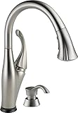 Delta Faucet 9192T-ARSD-DST アディソン シングル ハンドル プル-ダウン キッチン 蛇口 タッチ 2O テクノロジー ソープ ディスペンサー アークティック ステンレス(ス