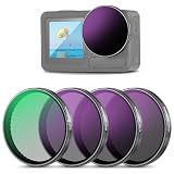 NEEWER NDフィルターセット Osmo Action 5 Pro/4/3対応 4枚入り スナップオン ND8+ND16+ND32+CPL 減光 偏光フィルター アクションカメラアクセサリー カメラフィルター オリジナルガラスレンズカバー用 Osmo Nano非対応 FL-A76