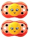 Razbaby Keep-It-Kleen Pacifier - Lola Ladybug - 2 Count , 0-36 Months by Razbaby [並行輸入品]