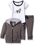 Yoga Sprout baby-boys 3 Piece Turtle Hoodieボディスーツとパンツセット US サイズ: 3L カラー: ブルー