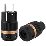 ハイエンド電源プラグ VBESTLIFE 電源プラグ インレットプラグ VE501+VF501 高純度 純銅 高温抵抗 耐久性 短絡保護 ハイグレード電源プラグ(USプラグ)