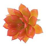 Dovewill 全５色　かわいい　プラスチックの多肉植物　DIY　家の装飾　撮影　小道具 - オレンジ