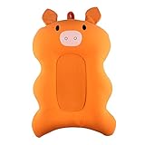 Firlar　ベビーお風呂マット　沐浴サポートクッション ベビーバス用品 おふろマット　バスチェア　赤ちゃん　新生児 シャワー スポンジマット可愛い　快適 風呂楽しい (Orange)