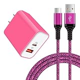 タイプC充電器 Android充電器 PD充電器 20W/3A 2ポートUSB Type Cケーブル 1.83m/1本 ChrisPow qc3.0アダプター アンドロイド充電器 USB Cコンセント 急速充電器 Type C USB充電器 Type C ACアダプター USB-C電源アダプタ OPPO Reno7A 5A,Aquos zero6 R6 sense6,Galaxy F52 S22 S21 A51 A52,Xperia 10 IV,Ace iii,Moto G52j,iPhone 13 12 11 XS SE3 SE2,iPad Pro/Air(ピンク)