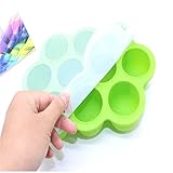 シリコンBaby Food Freezer Tray , withクリップオンLid by ID – Perfectストレージコンテナfor Homemade Baby Food、野菜、&フルーツPu