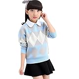 topmodelss 子供服 長袖 ウール セーター ニット プルオーバー 丸首 外れる可能のネック ゆったりセーター 毛玉出にくい トップス 上着 クルーネック 快適 春 秋 冬 七五三 通園 通学