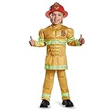 Disguise 84019M Fireman Toddler Muscle Costume Medium (3T-4T) [並行輸入品]