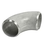 uxcell 鋼突合せ溶接継手 水配管継手 0.1パイプ厚 金属 グレーメタリック 1個入り