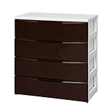 アイリス ワイドチェスト/COD-724 ホワイト/ブラウン/720x415x810mm