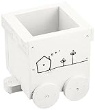 ミニプランタートロッコ 3号 18cm × 14cm × 14cm ホワイト