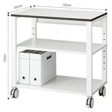 ストロング プリンターテーブル 【幅 700 奥行 400 高 700】 ホワイト