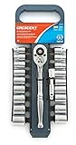 Crescent CSWS7 3/8-Inch Drive Socket Wrench Set, 20-Piece [並行輸入品]