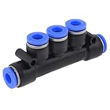 uxcell 空気圧クイック継手　エア空気圧クイック継手カプラ　6ｍｍ‐6ｍｍプッシュコネクタ　5ウェイ