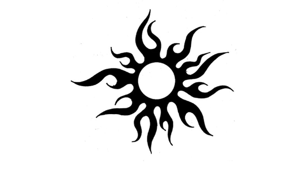 Amazon Co Jp エアブラシ ボディージュエリー ヘナタトゥー用ステンシル 太陽 W10ｃｍ 服 ファッション小物