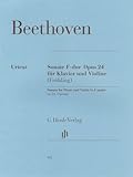 ベートーヴェン: バイオリン・ソナタ 第5番 へ長調 Op.24 「春 (スプリング)」/ヘンレ社/原典版/ピアノ伴奏付ソロ楽譜