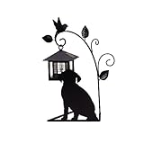 花台付きソーラーライト ドッグ ガーデンライト