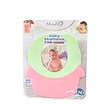 NEINEI　赤ちゃん 子供 シャワーキャップ ソフト 帽子 防水 シャンプー 保護 洗浄髪 ハット 防水　かわいいシャンプーハット　耳のシールド付き (ピンク)