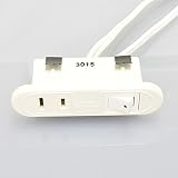 ノア 家具用コンセント（什器用） スイッチ付コンセント 白 VFFコード2m ワンタッチ式 スイッチ連動メスプラグ付 1500Wまで NSC-5706白