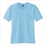 コーコス(CO-COS) 半袖VネックTシャツ 冷感・吸汗速乾 VネックTシャツ cc-a667-b サックス ５Ｌ