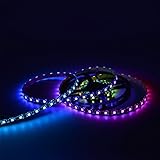 Yaqing Lighting 8.2ft/2.5M WS2811 5050 RGB Digital LED Strip Black PCB 150LEDs Waterproof IP65 DC12V