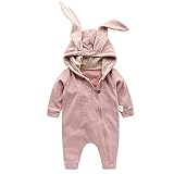Spinas(スピナス) ベビー 着ぐるみ ロンパース もこもこ うさ耳 カバーオール かわいい キッズ コスチューム 出産祝い