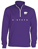 NCAA Kansas State WildcatsメンズOVB Quarter Zip Poly Fleece、パープル、ミディアム