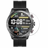 二枚 Sukix ガラスフィルム 、 HAYLOU Solar Pro 1.43インチ スマートウォッチ smartwatch 向けの 強化ガラス フィルム 保護フィルム 保護ガラス ガラス 液晶保護フィルム シート シール スマートウォッチ 時計 と互換性のある 腕時計用 円盤 （非 ケース カバー ）