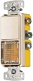 Hubbell Wiring Systems RCD109LA tradeSELECT Single Pole Combination Quiet Rocker Switch with Clear L