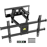 FORGING MOUNT テレビ壁掛け金具 37-75型LCD/LED対応 中大型壁掛けテレビ金具 耐荷重50kg 33CMアーム フルモーション式 前後＆左右&上下多角度調節 最大VESA600x400mm 水平器、ケーブルタイ付き