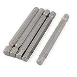 uxcell トライアングルドライバービット　メタル製グレー 　6.35mm六角シャンクサイズ 50mm長さ 5個入り