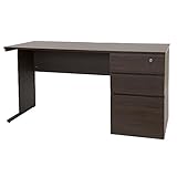 オフィスカグ オフィスデスク 事務机 片袖机 ダークブラウン 幅1400×奥行600×高さ700mm MOD-K1460-D