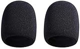2pcs AT2020マイクフォームカバーウィンドスクリーンポップフィルターブラックマイクオーディオテクニカAT2020ATR2500 AT2035 AT2050AT4040カーディオイドコンデンサーマイクノイズリダクションと互換性があります