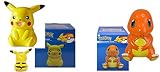 Pokemon Pikachu And Charmanderセラミックコイン貯金箱セット