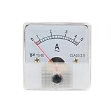 uxcell アナログ電流計　電流メーター　パネル　ホワイト　AC 0-5A クラス2.5精密