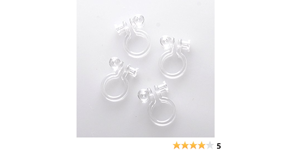 Amazon オメガイヤリング 2ペア4個 ノンホールピアス 台座付 樹脂製 パーツ 金具 アクセサリーパーツ 通販