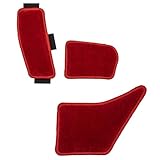 FJCRAFT 【H67】 ホンダ 互換品 シビック タイプR シビックタイプR FL5 フットレスト フットレストカバー アクセル下 アクセル下カバー サイドプロテクトマット 運転席：コンソール側 3点セット 汚れ防止 擦れ防止 日本製 カーフィール加工 （プレミアム・ダークレッド） フットレストカバー・アクセル下カバー・サイドプロテクトマット：運転席センターコンソール側