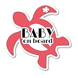 SignStore のシルエットステッカー Kids on board 約11.5cm×11.5cm おしゃれ オリジナル シール かわいい ステッカー 車 日本製 防水 car_character_09_baby (レッド)