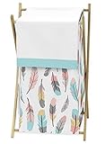 Sweet Jojo Designs Baby Children Kids Clothes Laundry Hamper for Feather Collection Bedding Set [並行輸