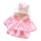 Toraway幼児用子供用女の子服ファー冬暖かいコートクロークジャケット厚い暖かい服 カラー: レッド