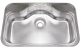 【日本製】Eキッチン SHシリーズ　ステンレスシンク（アンダーマウント）　FCM-DK 排水一体シンク（783X392・495）