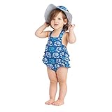 Masala赤ちゃんベビー女の子Zoe Ruffled One Piece カラー: ブルー