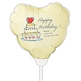 ヘッズ(Heads) バルーン ピック W140×D80×H140(全長660)mm L 10本 イエロー BIRTHDAY バースデー HEADS BLN-FPL2