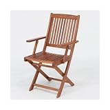 ガーデンチェア 折りたたみ 木製(肘付き)幅540mm 2脚セット アカシア材