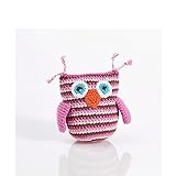 Pebble Rattle - Owl - Pink Stripey [並行輸入品]