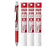 エナージェル 【 0.5mm 】【 赤インク 】【 替え芯３本セット 】 BLN75Z-B/XBLN75-B