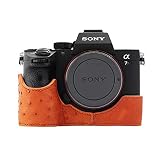 cam-in (カムイン) カメラケース ソニー SONY α9・α7R III・α7 III用 オストリッチレザー LCP-013 (オレンジ)