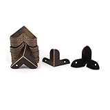 uxcell　ボックスコーナープロテクター　足脚コーナー保護ガード　ブロンズトーン　22mm x 22mm　50個