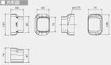 オーケー器材 配管化粧ダクト スカイダクト TDシリーズ 異径ジョイント アイボリー K-TDR108AC