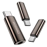 MOSWAG USB C サムスンギャラクシーS23 S22 ピクセル7/6 iPad Pro/Air/ミニOneplus 10 Proと互換性のある3.5mmジャックタイプCヘッドフォンアダプターAuxマイクオーディオドングルハイレゾDACチップへのMOSWAG USB C