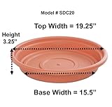 Bloem 20in Dura Cotta Saucer Terra Cotta SDC20-46